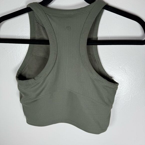 Lululemon Blissful Bend Tank Top Olive Green Size 2 - Picture 6 of 13